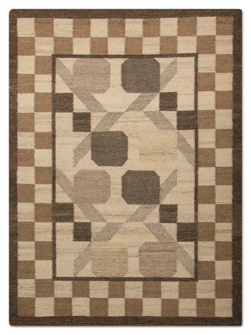 Kilim moderno Tapete 140x200cm - Tapete de lã