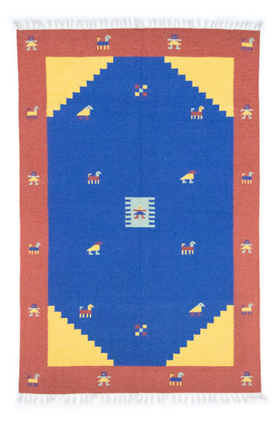 Kilim moderno Tapete 140x200cm - Tapete de lã