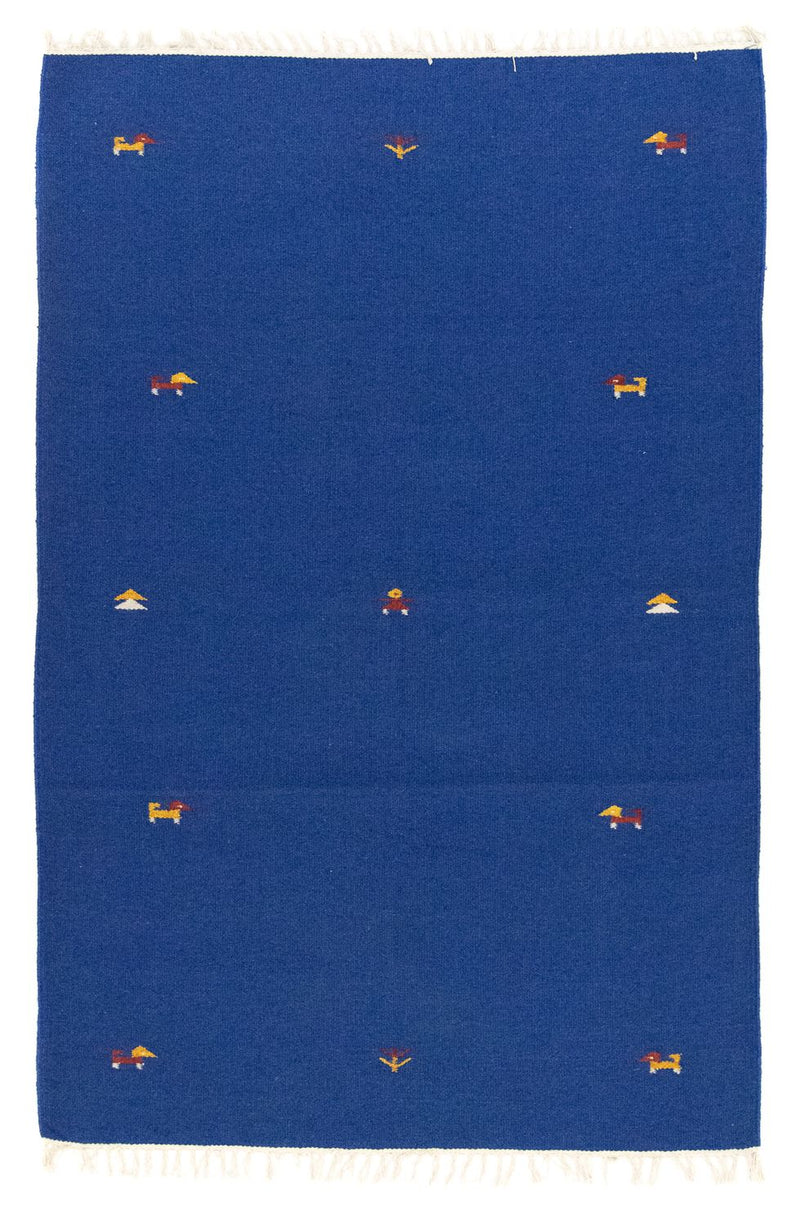 Kelim Teppich - Trendy 180 x 120 cm - blau