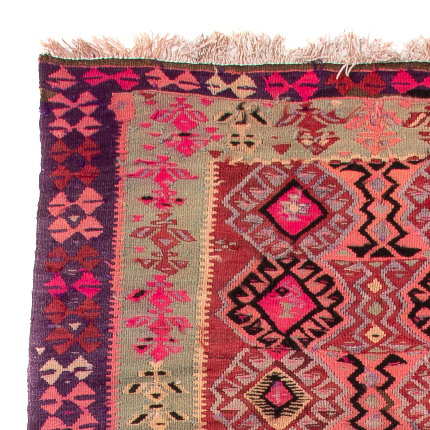 Kilim antigo Tapete 374x129cm