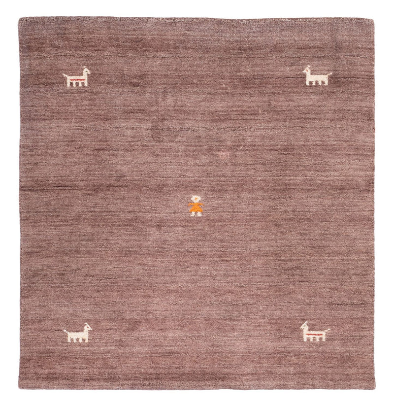 Tapete Gabbeh - Softy praça  - 150 x 150 cm - castanho