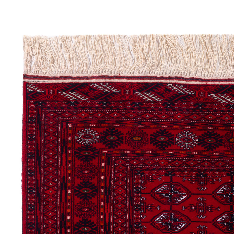 Tapete afegão - Bukhara - 194 x 133 cm - vermelho escuro