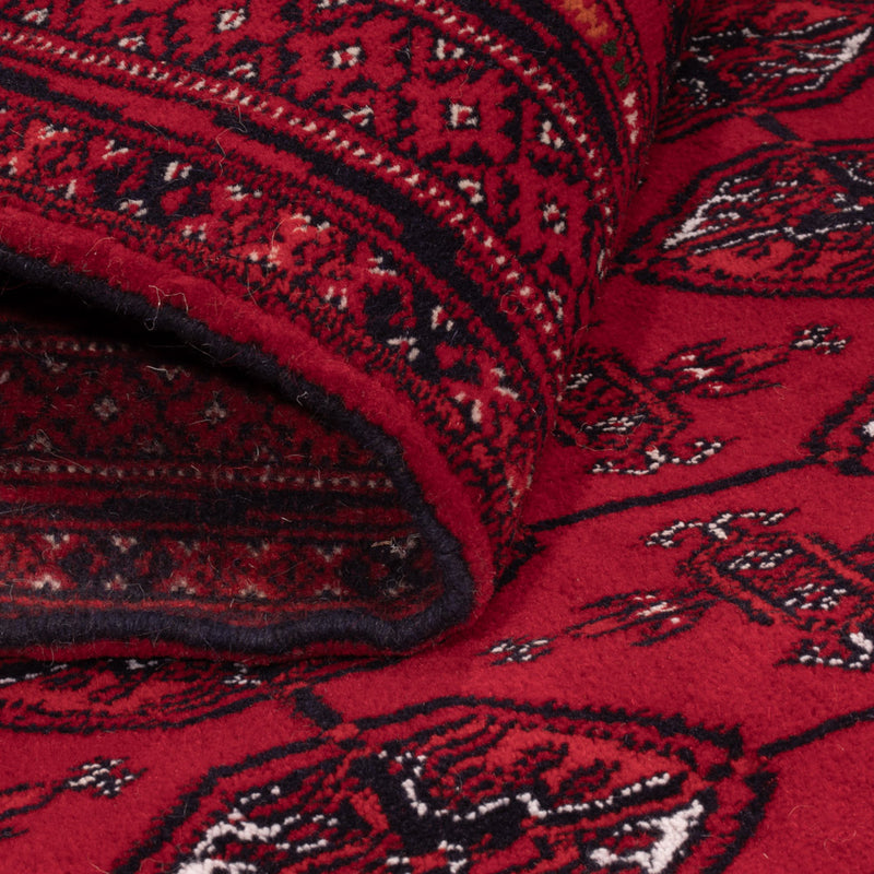 Tapete afegão - Bukhara - 194 x 133 cm - vermelho escuro