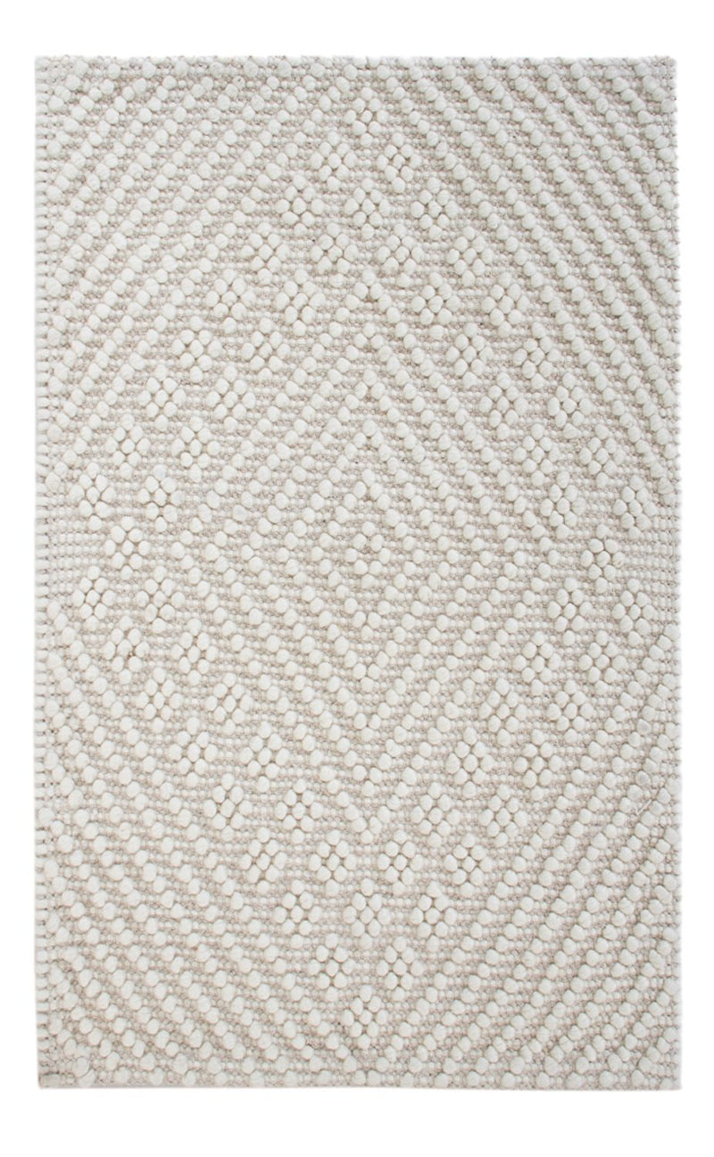 Tapete de lã - 96 x 62 cm - cinzento claro