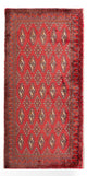 Corredor Tapete turquaman - 130 x 60 cm - vermelho