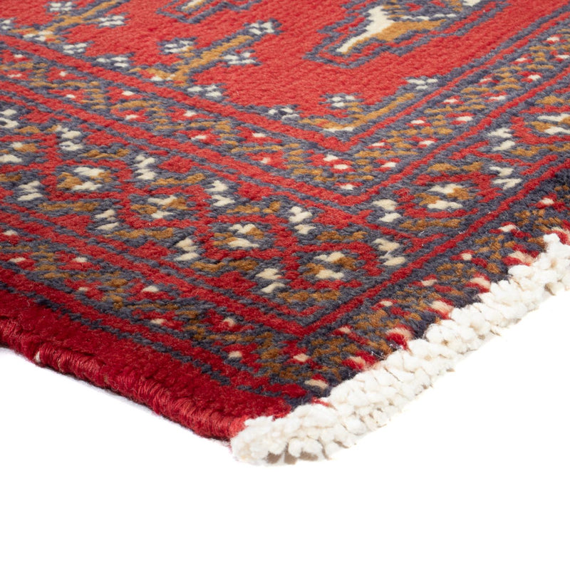 Tapete turquaman - 130 x 60 cm - vermelho claro