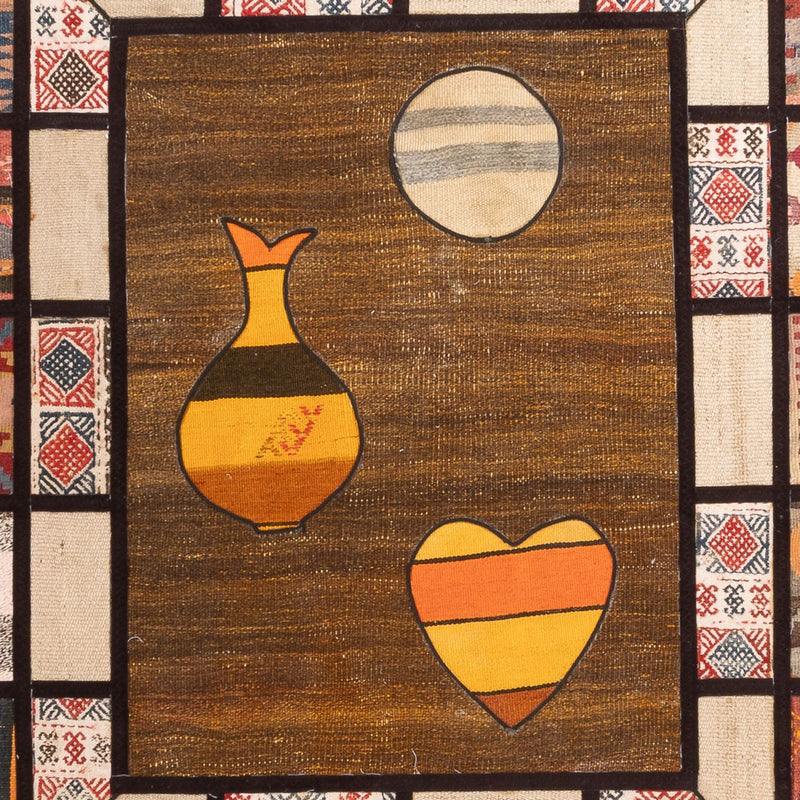 Tapete de trabalho em patchwork 200x135cm - Perserteppich Wollteppich