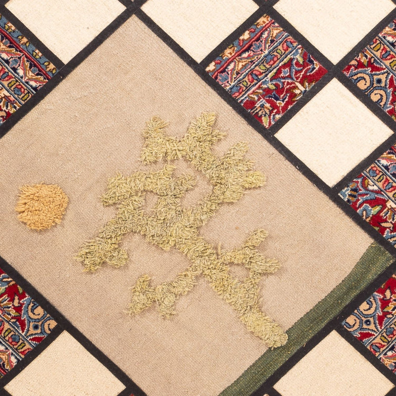 Tapete de trabalho em patchwork 200x135cm - Perserteppich Wollteppich