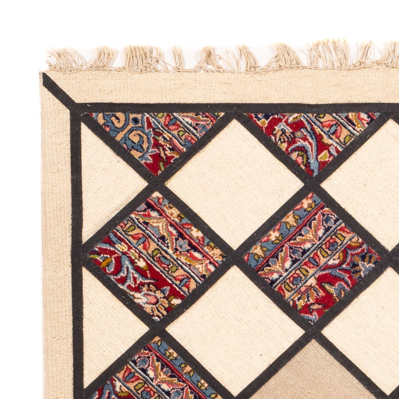 Tapete de trabalho em patchwork 200x135cm - Perserteppich Wollteppich