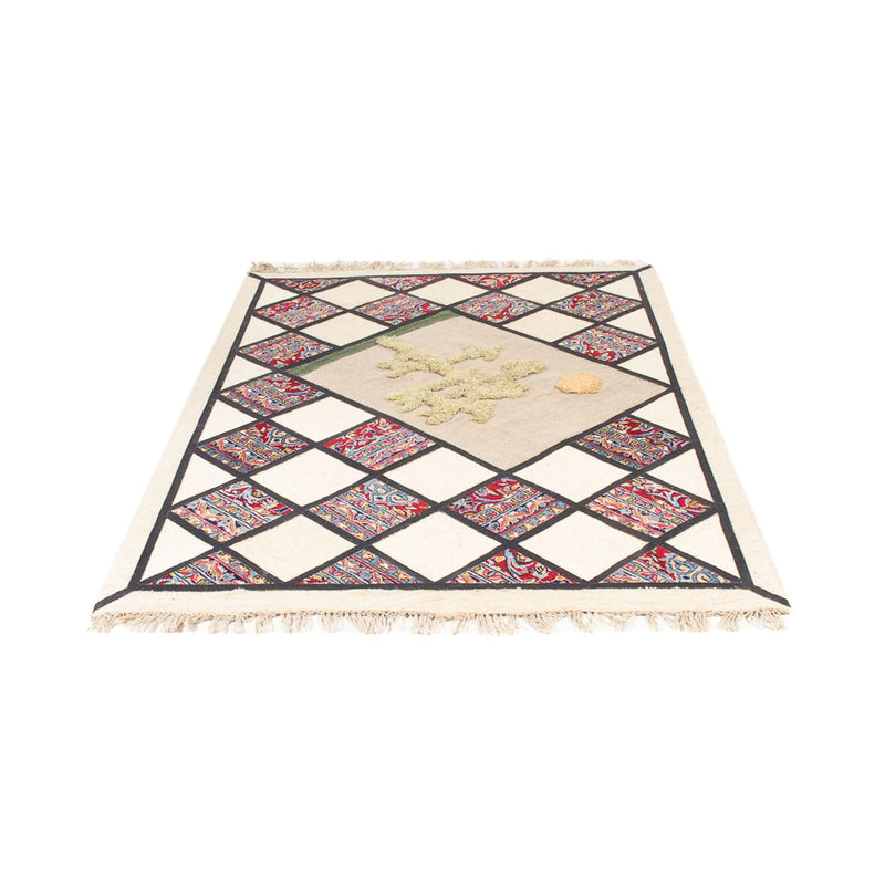 Tapete de trabalho em patchwork 200x135cm - Perserteppich Wollteppich