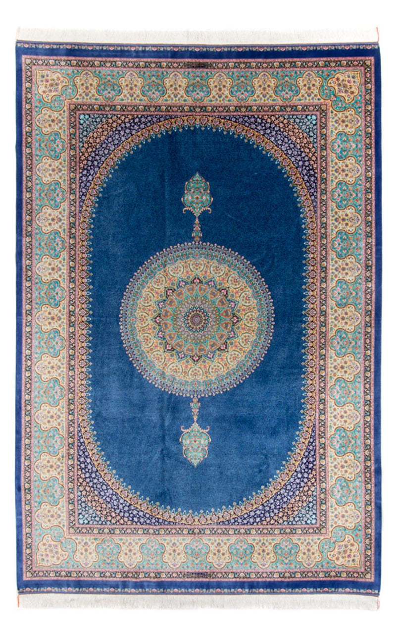 Tapete persa - Ghom - 300 x 200 cm - azul
