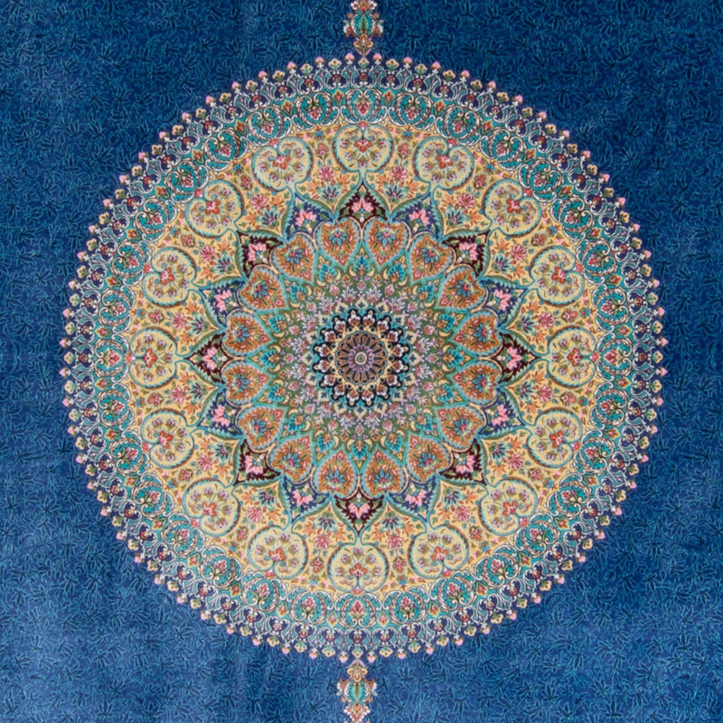 Tapete persa - Ghom - 300 x 200 cm - azul