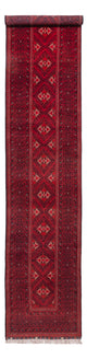 Corredor Tapete afegão - 388 x 77 cm - vermelho