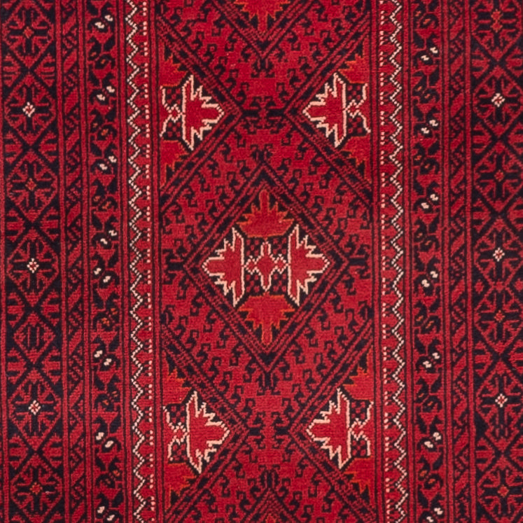 Corredor Tapete afegão - 388 x 77 cm - vermelho