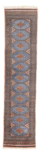 Corredor Tapete Paquistão - 325 x 80 cm - azul claro