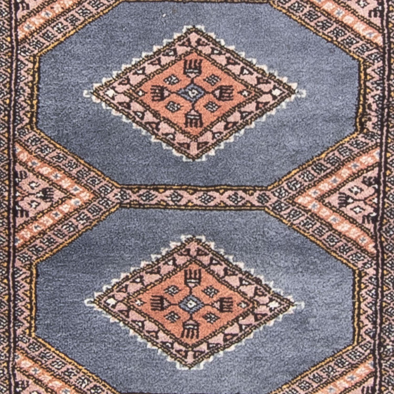 Corredor Tapete Paquistão - 325 x 80 cm - azul claro