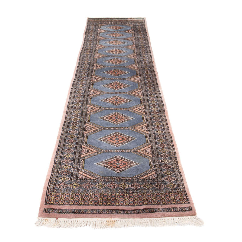 Corredor Tapete Paquistão - 325 x 80 cm - azul claro