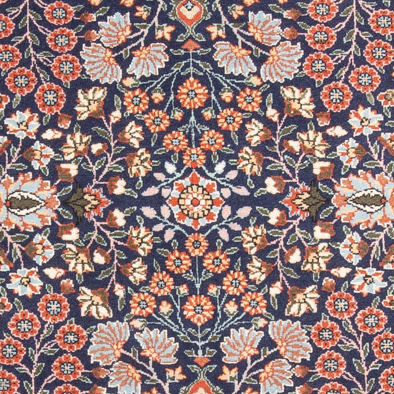 Tapete Oriental - Hereke - 107 x 82 cm - azul escuro