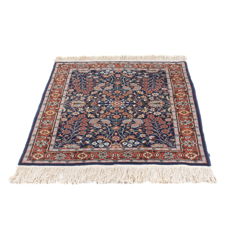 Tapete Oriental - Hereke - 107 x 82 cm - azul escuro