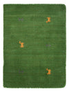Loribaft Loom Tapete - Tapete de lã - Rectangular / Verde / 60 x 90 cm Rectangular