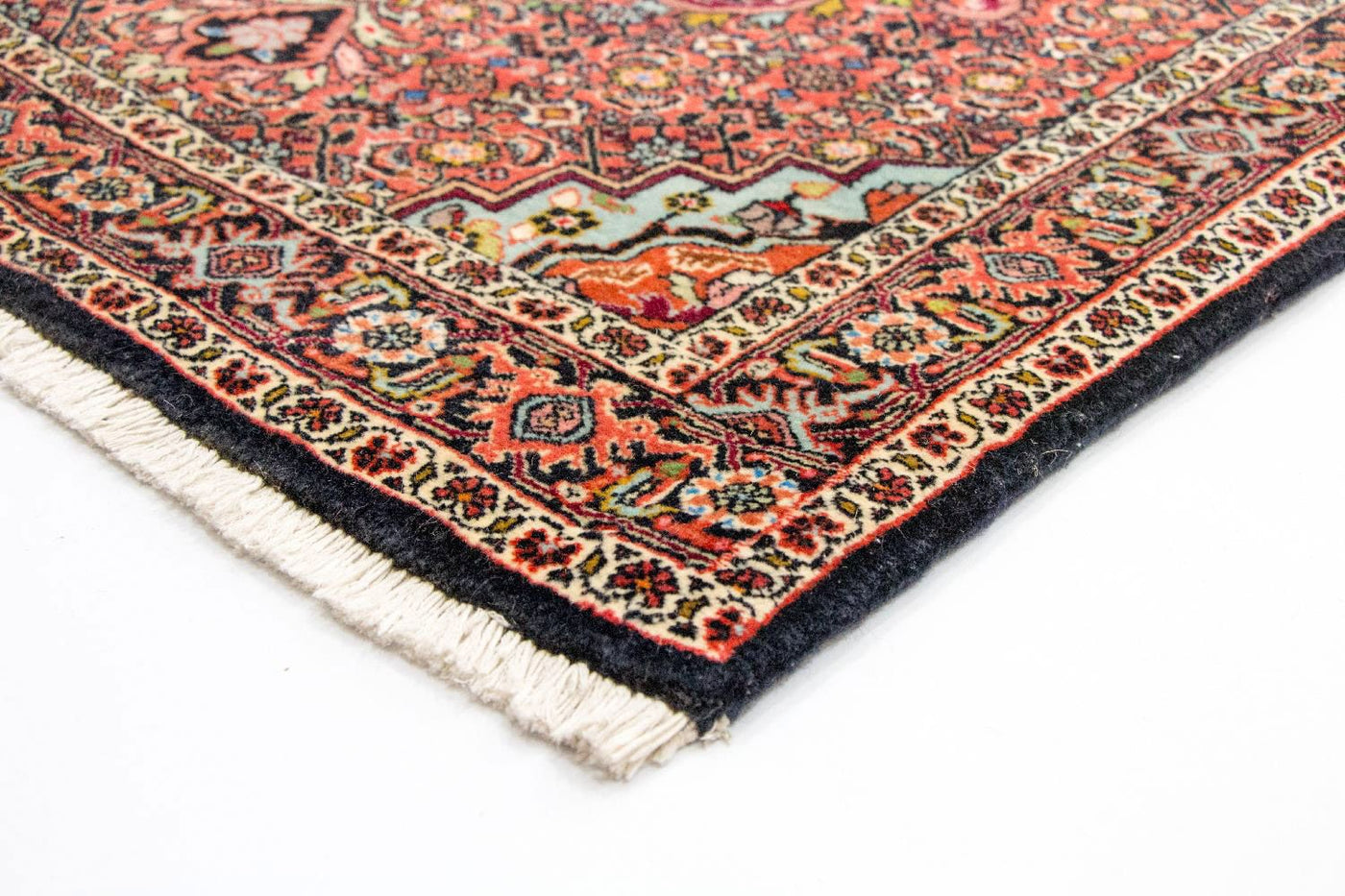 Corredor Tapete Persa - Bijar - Royal - 397 x 89 cm - vermelho
