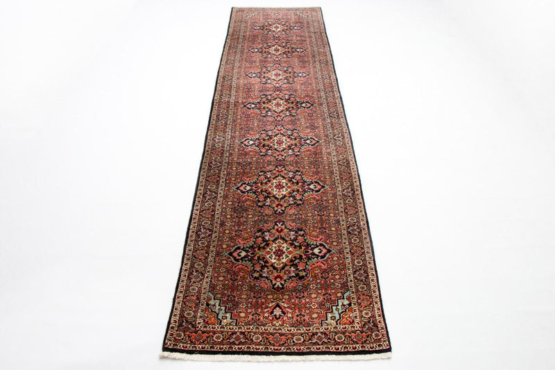 Corredor Tapete Persa - Bijar - Royal - 397 x 89 cm - vermelho