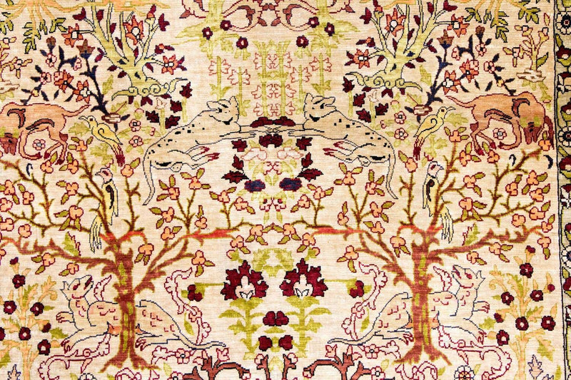 Tapete de seda - Hereke Silk Silk - Premium - 150 x 92 cm - bege