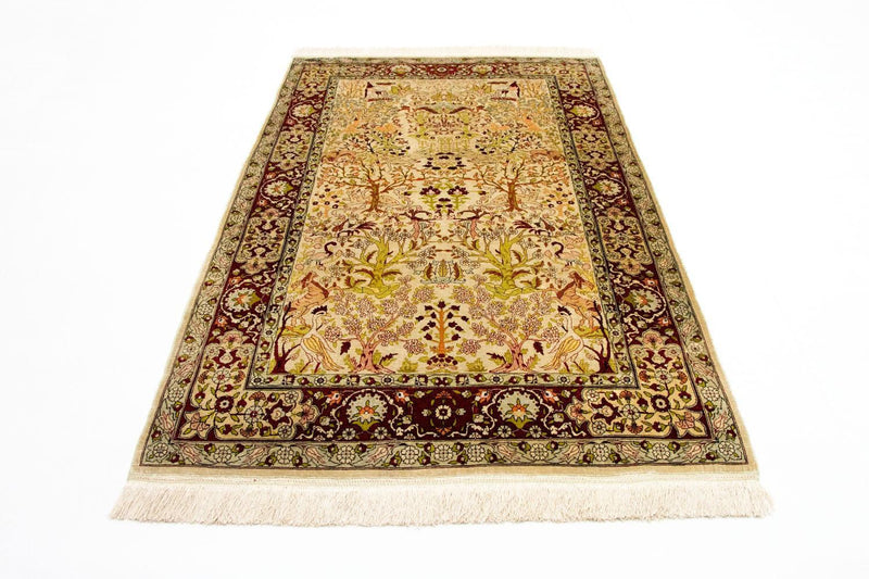Tapete de seda - Hereke Silk Silk - Premium - 150 x 92 cm - bege