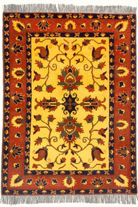 Tapete afegão - Hatshlu - 201 x 155 cm - amarelo – product image