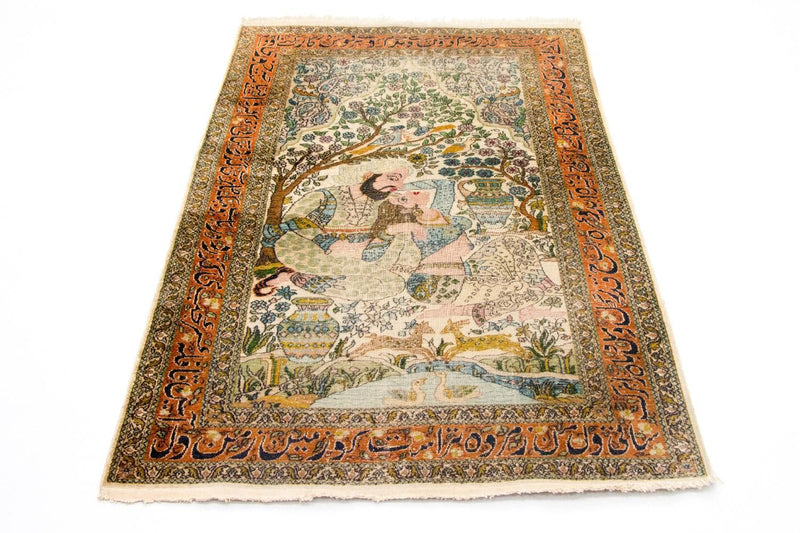 Seda da Caxemira Tapete 150x92cm - Tapete Oriental