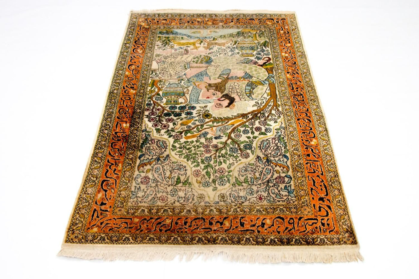 Seda da Caxemira Tapete 150x92cm - Tapete Oriental