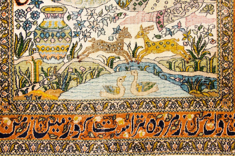 Seda da Caxemira Tapete 150x92cm - Tapete Oriental