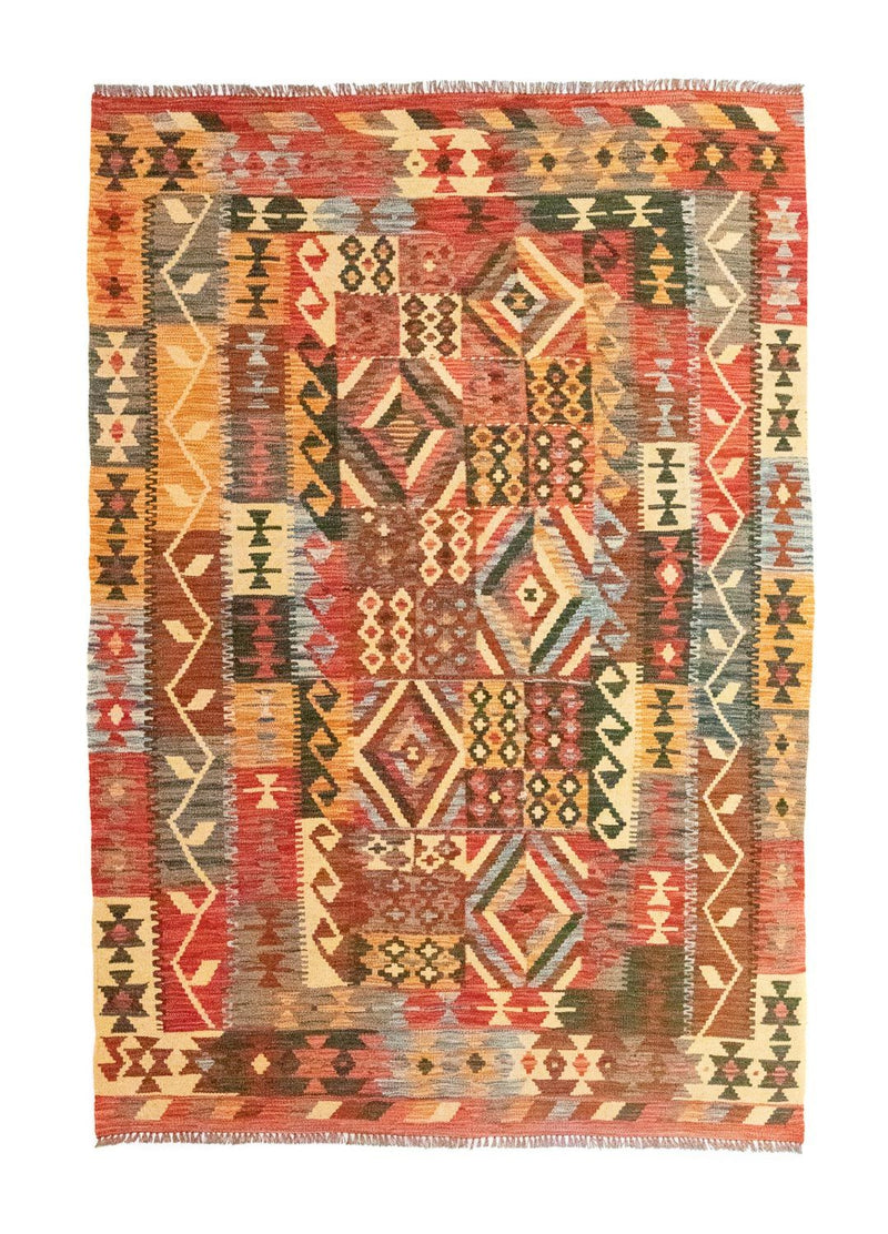 Kilim afegão Tapete 203x154cm