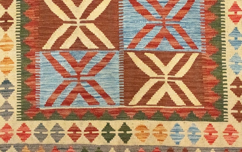 Kilim afegão Tapete 206x154cm