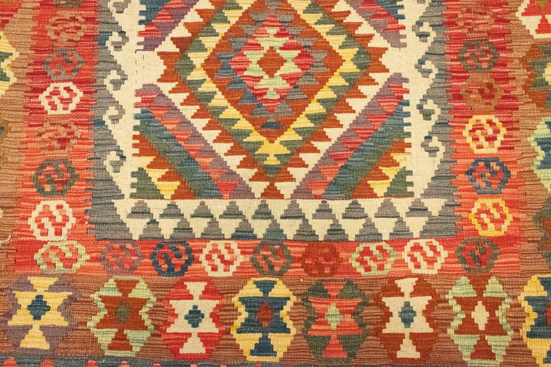 Tapete Kelim - Oriental - 203 x 148 cm - laranja