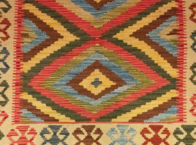 Kilim afegão Tapete 207x139cm
