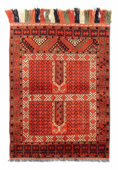 Tapete afegão 118x174cm - Tapete Oriental - ferrugem