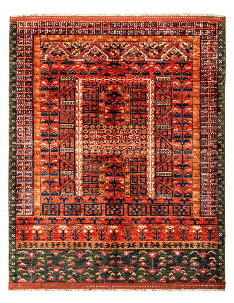 Tapete afegão - 196 x 158 cm - vermelho