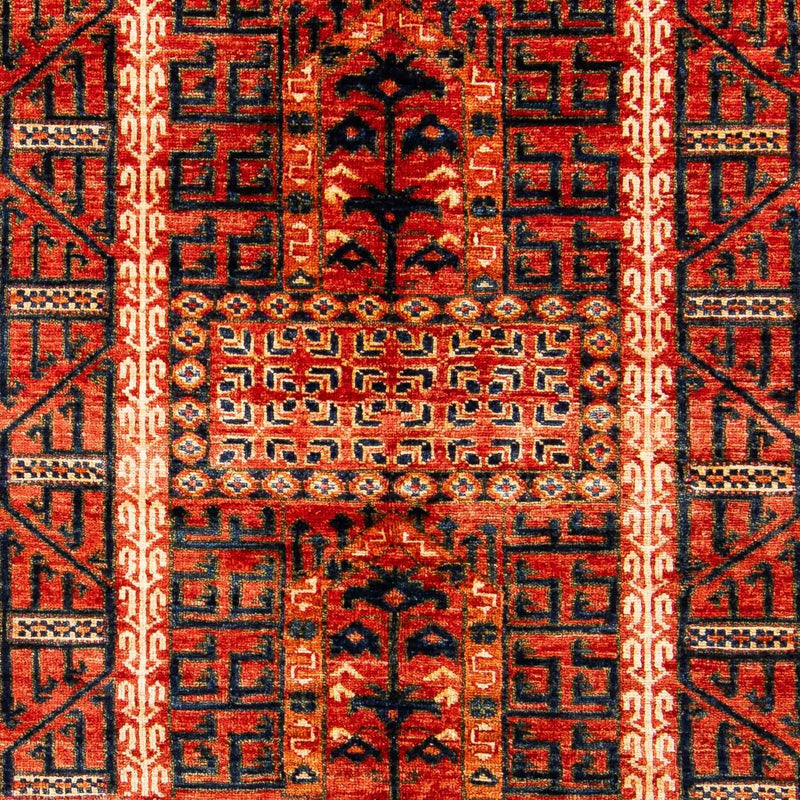 Tapete afegão - 196 x 158 cm - vermelho