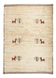 Gabbeh Teppich - Loribaft Perser 60 x 40 cm - beige