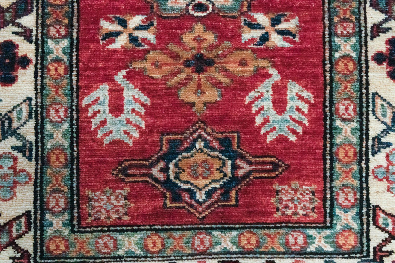 Tapete Ziegler - Kazak - 88 x 62 cm - vermelho