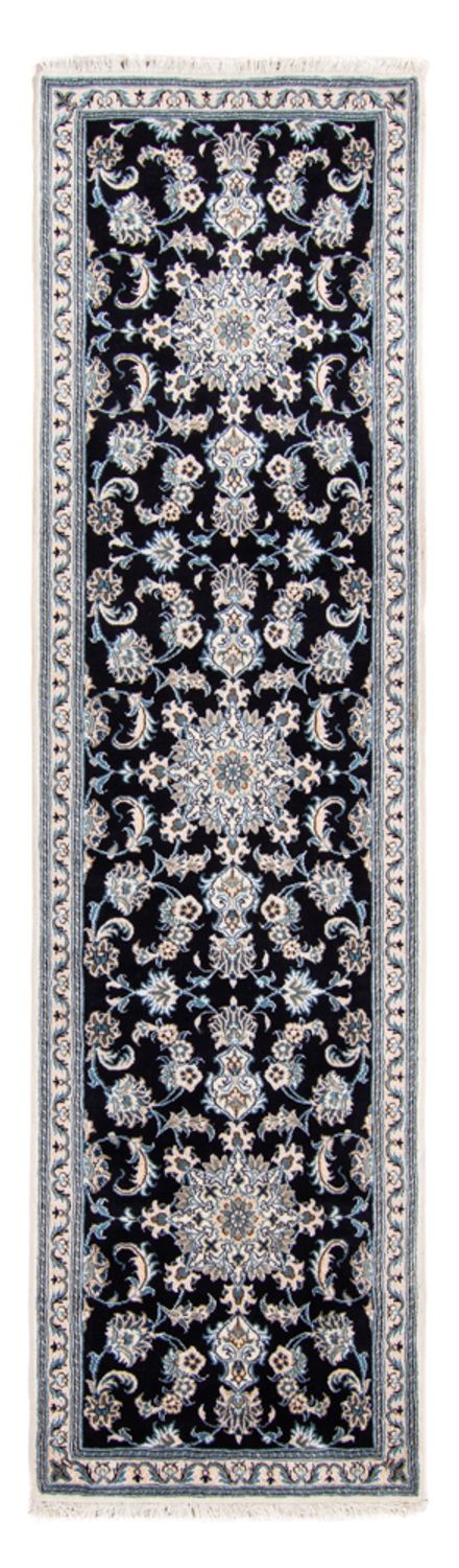 Corredor Tapete Persa - Nain - 287 x 79 cm - azul escuro