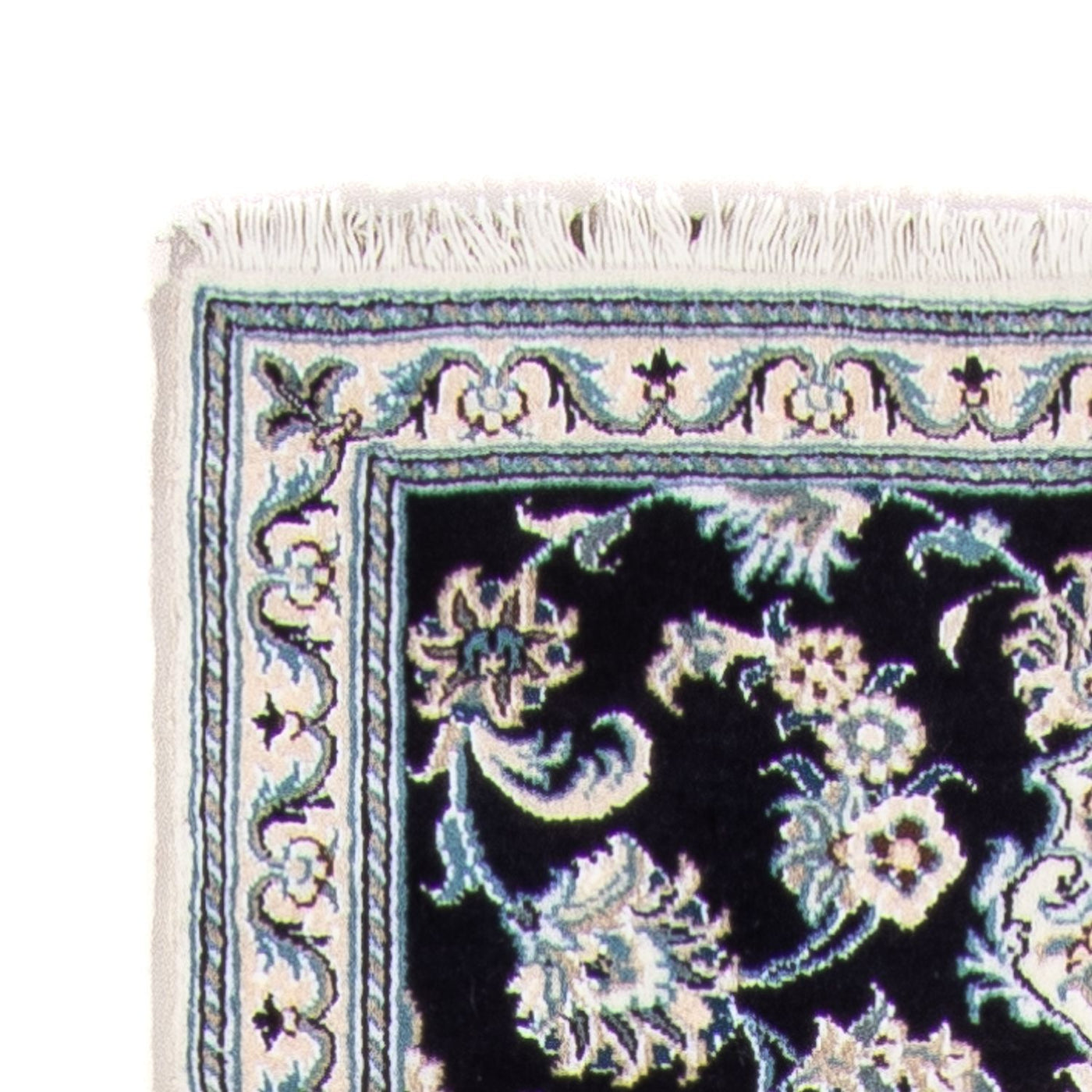 Corredor Tapete Persa - Nain - 287 x 79 cm - azul escuro
