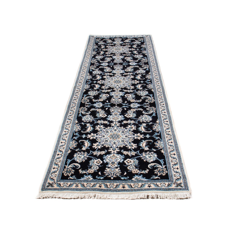 Corredor Tapete Persa - Nain - 287 x 79 cm - azul escuro