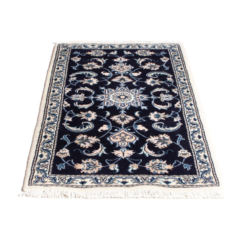 Tapete Persa - Nain - 141 x 72 cm - azul escuro