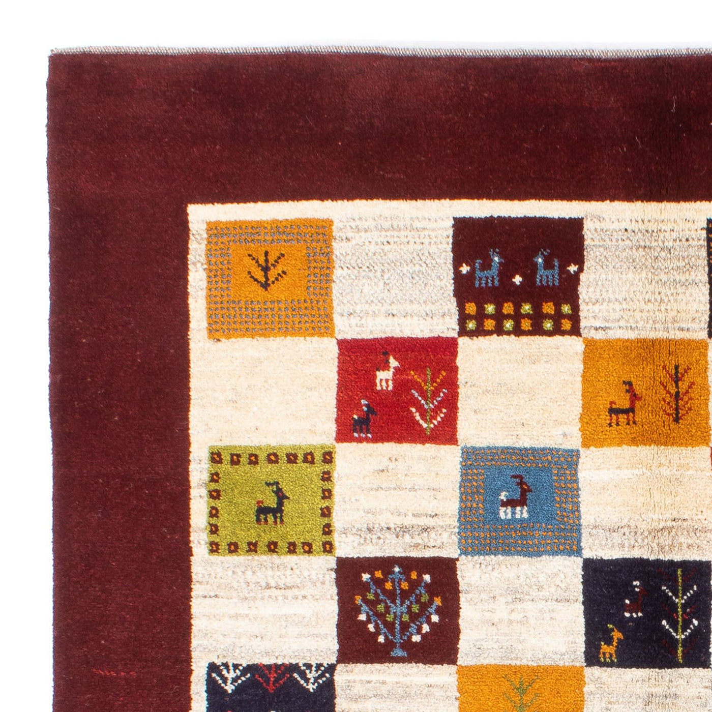 Tapete Gabbeh - Persa - 197 x 155 cm - multicolorido