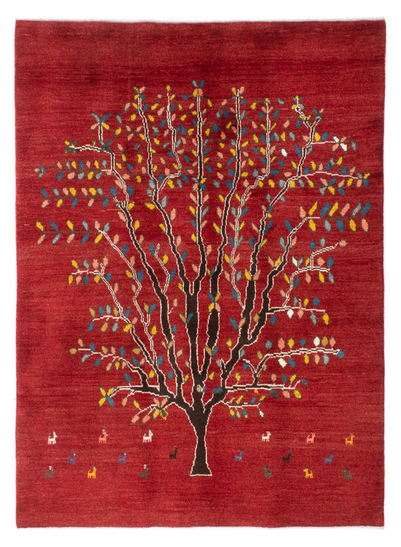 Tapete Gabbeh - Persa - 204 x 150 cm - vermelho