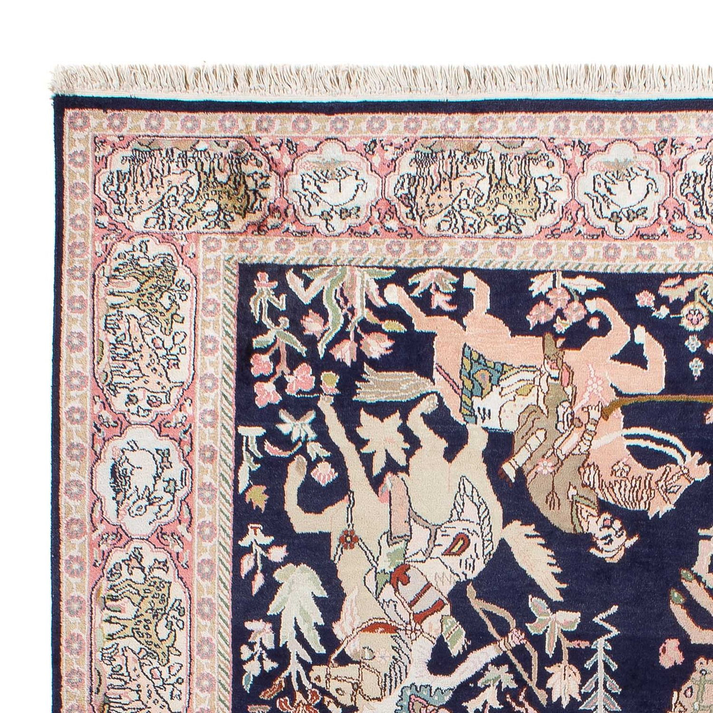 Seda da Caxemira Tapete 215x133cm - Tapete Oriental