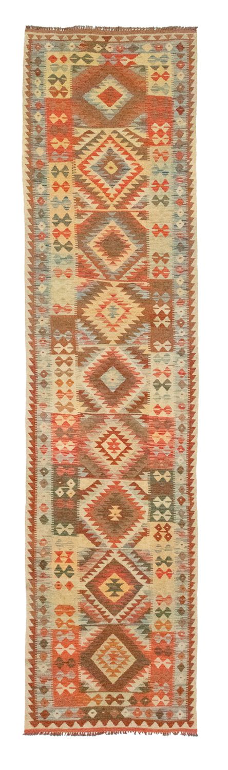 Kilim afegão Tapete 395x84cm