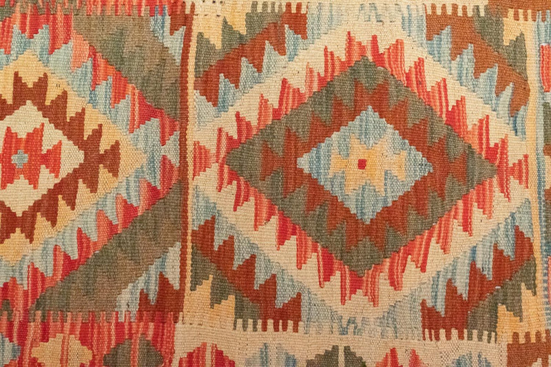 Kilim afegão Tapete 395x84cm